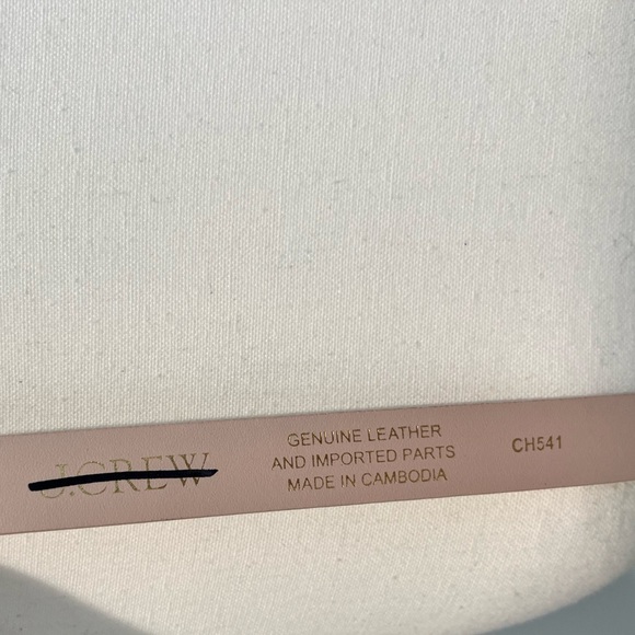 NEW J. Crew thin suede belt light pink size Small - Picture 6 of 8